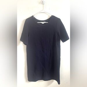 Boden Long Navy Ribbed Shift Dress Short Sleeve 10L